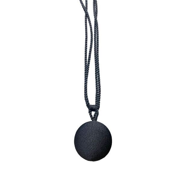 Abraçadeira Bola para Cortina Preta 40cm Luba