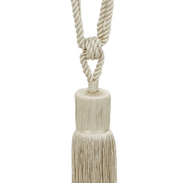 Abraçadeira de Cortina Bege Tubo Revestido 60cm