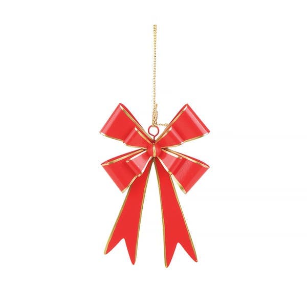Adorno De Natal Metal Vermelho Cromus 14x9cm