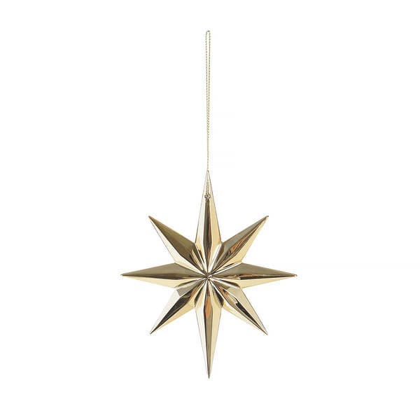 Adorno De Natal Plástico Dourado Cromus 12x12cm