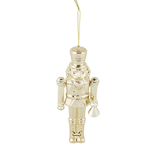 Adorno De Natal Plástico Dourado Cromus 12x4cm