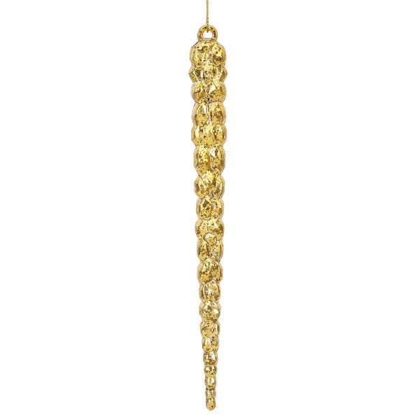 Adorno De Natal Plástico Dourado Cromus 17,5x1,5cm