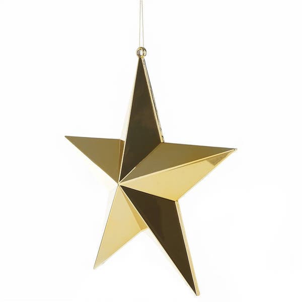 Adorno De Natal Plástico Dourado Cromus 30x30cm