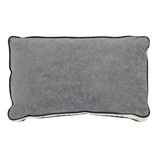 Almofada Retangular Carmel Tecido Cinza 15x30 cm