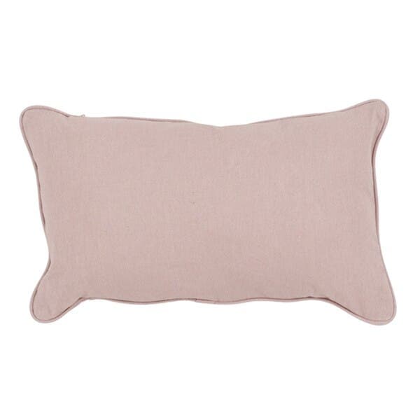 Almofada Retangular Kazzan Tecido Rose 15x30 cm
