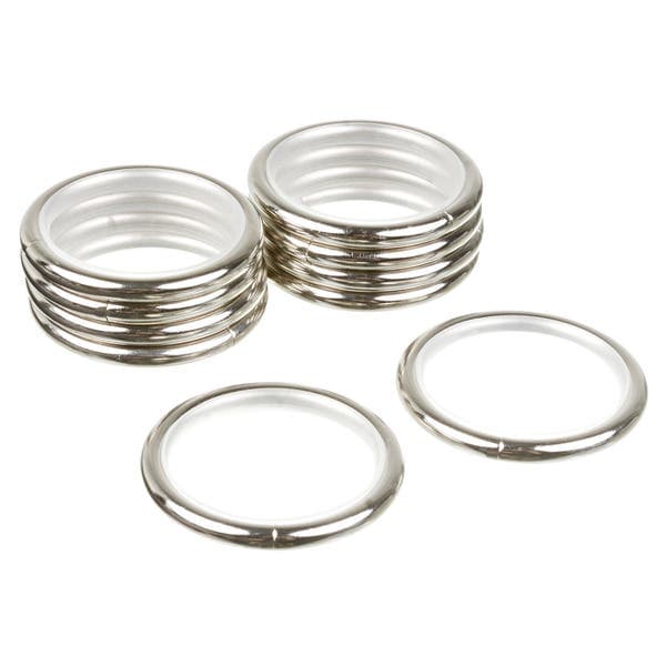 Argola Luxo Aço Escovado 28mm 10 Peças