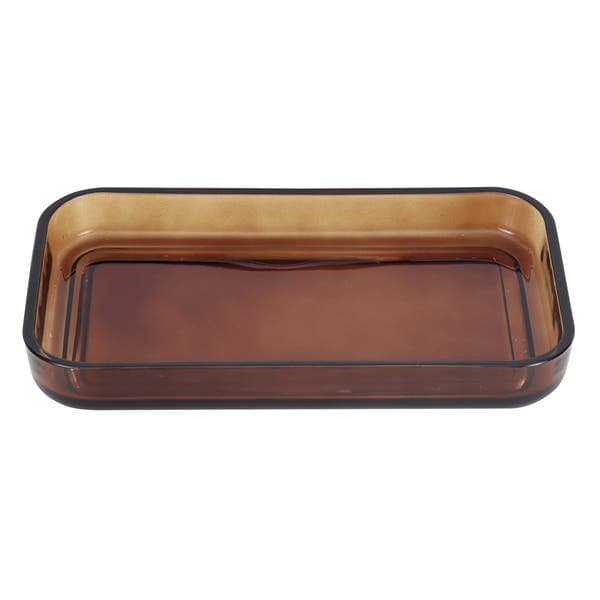 Bandeja para Banheiro de Vidro Ambar Retrô Oikos