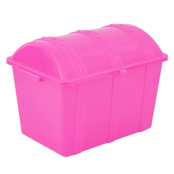 Baú Infantil Plástico Rosa 38x34 cm Usual Utilidades
