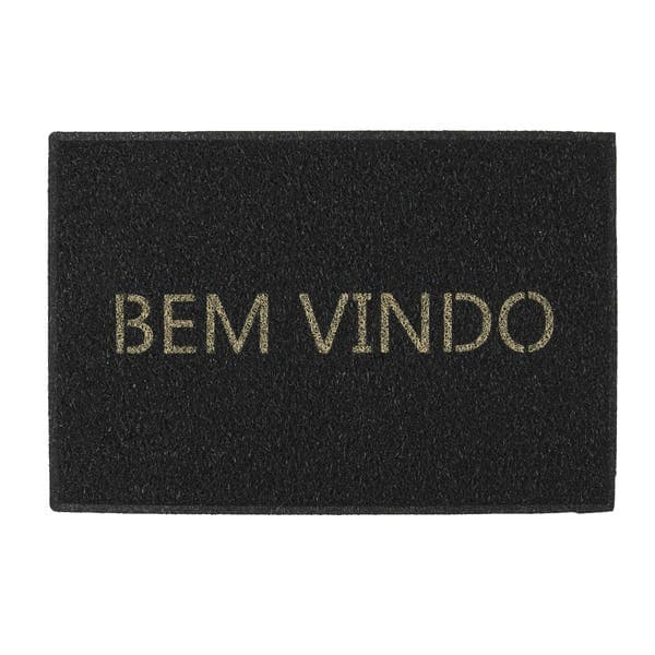Capacho PVC Light Bem Vindo Preto 40x60cm
