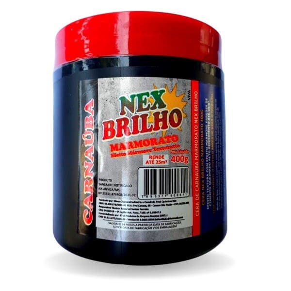 Cera Carnauba Marmorato 400g Nex Brilho
