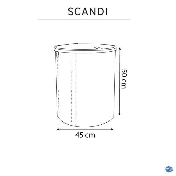 Cesto de Roupas Redondo 60L Scandi Cruz Moon Sensea
