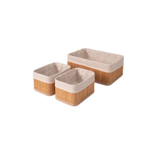 Cesto Madeira Natural 21x31 cm Oikos