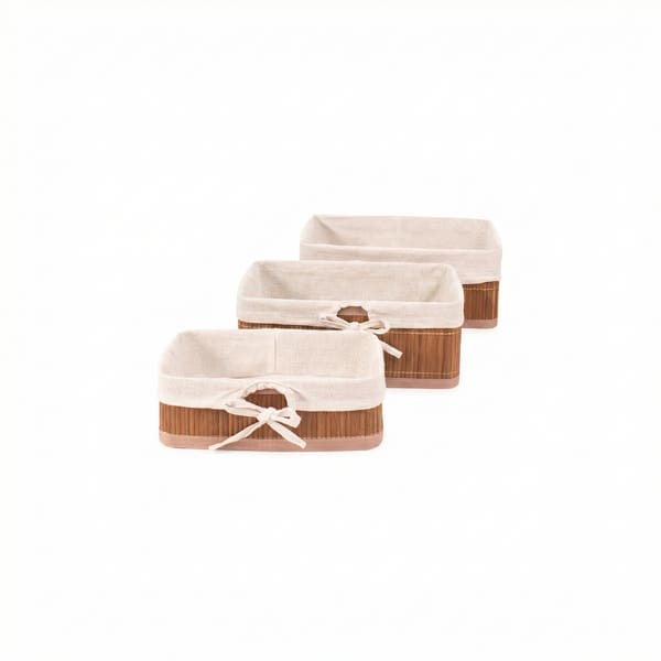Cesto Madeira Natural 21x31 cm Oikos