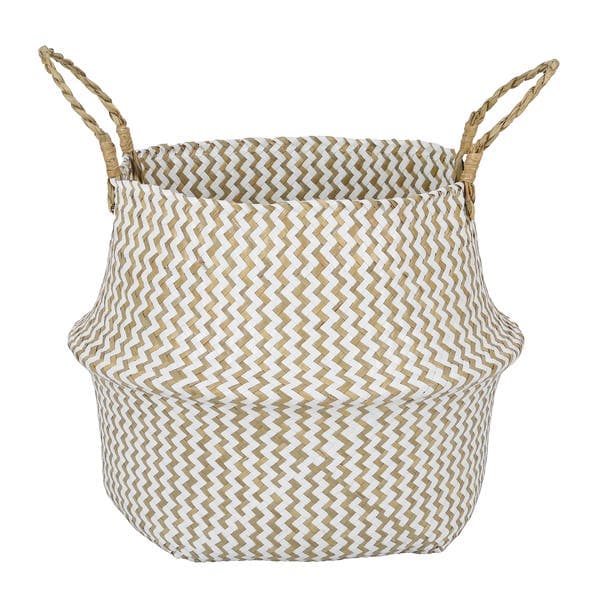 Cesto Organizador Fibra Branco 39x32 cm Oikos