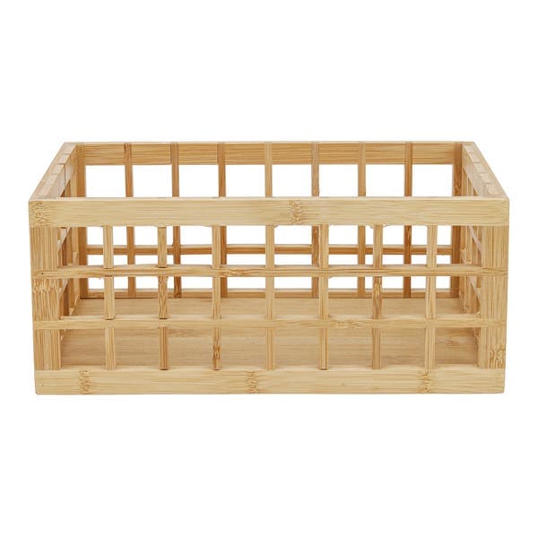 Cesto Organizador Madeira Natural 17,5x11,5 cm Oikos
