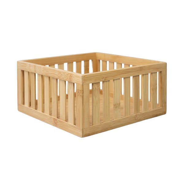 Cesto Organizador Madeira Natural 27x13 cm Oikos