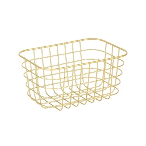 Cesto organizador Metal Dourado 13x17,2 cm Sensea
