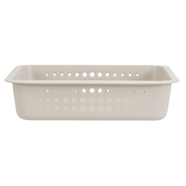 Cesto Organizador Plástico Bege Cestas 10x31 cm Ou