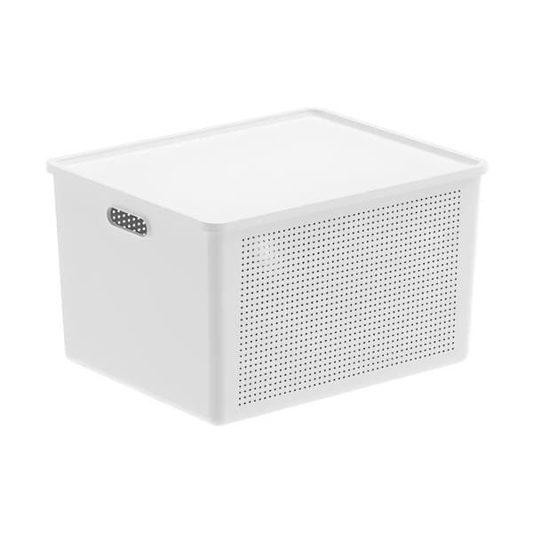 Cesto Organizador Plástico Branco Flow 26x35 cm OU