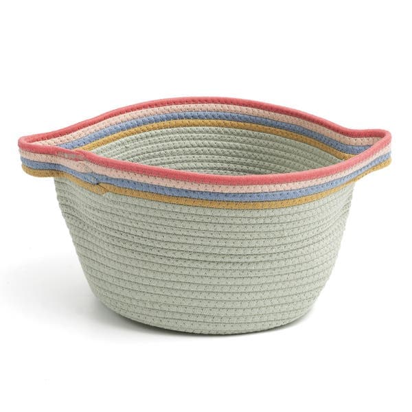 Cesto Organizador Tecido Azul 35x20 cm Oikos