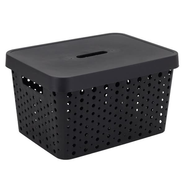 Cesto Plástico Preto 20,3x26,8 cm Usual Utilidades