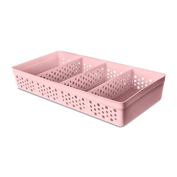Cesto Plástico Rosa 5,5x17 cm Usual Utilidades