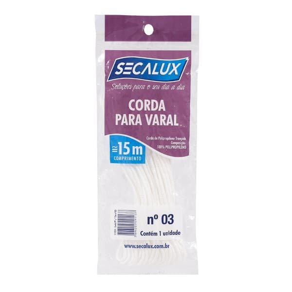 Corda para Varal de Teto N°3 15 Metros Secalux