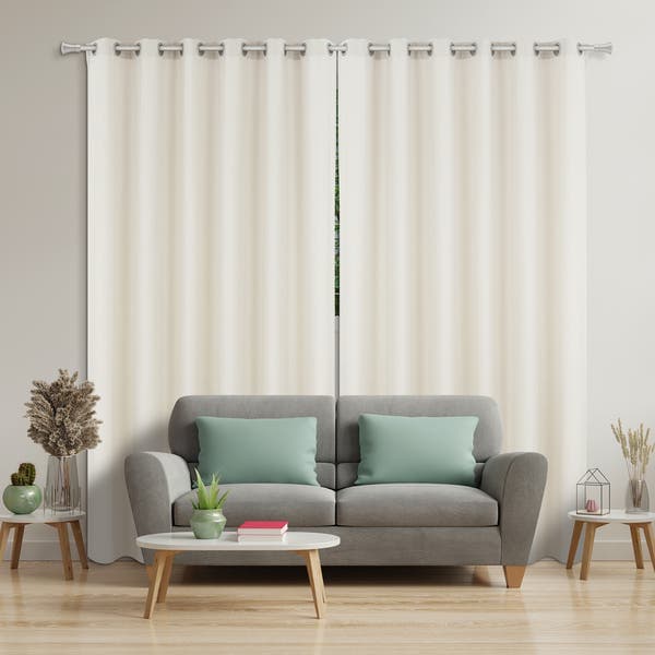 Cortina Veneza Ilhós 2 Folhas 4,00x2,60m Branco