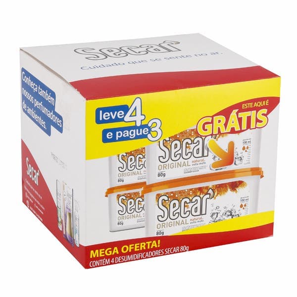 Desumidificador Secar conjunto com 4 unidades 80G Soin