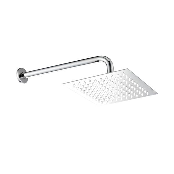 Ducha Quadrada de Parede Cromada Hidráulica Mebuki