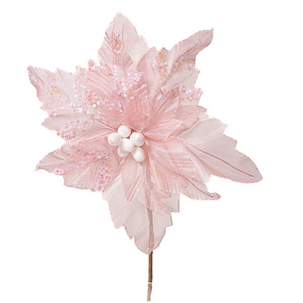 Enfeite Flor Plástico Rosa 35x30x30cm Cromus