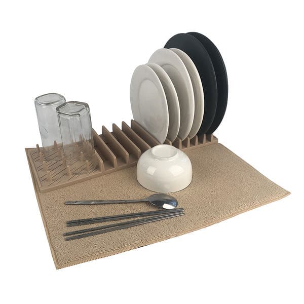 Escorredor de Louças Tapete 60x45cm Bege Hudson Home