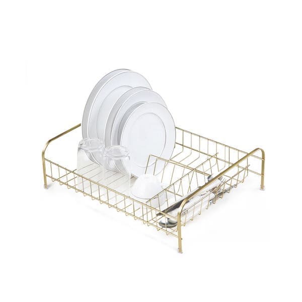 Escorredor de Pratos Metal Dourado Dandy Delinia