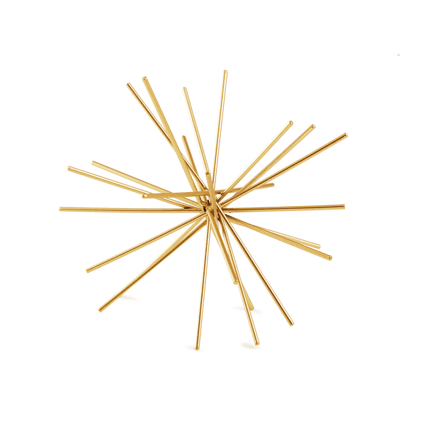 Escultura Ouriço Metal Dourado 12,5x12,5cm Mart