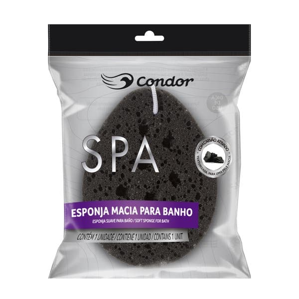 Esponja Macia para Banho Cinza Condor