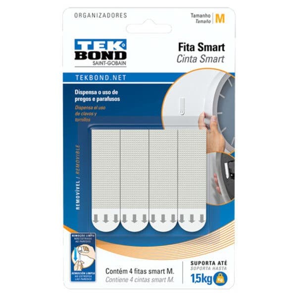Fita Adesiva 2x6,5x6,5cm Branca Tekbond