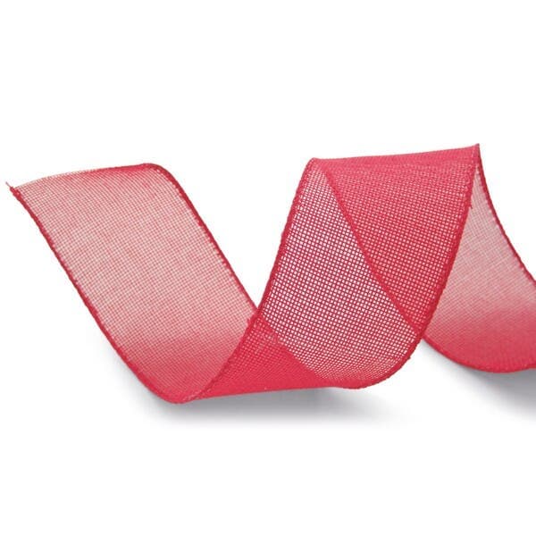 Fita Decorativa de Natal Vermelha 6,3cmx9,14m Cromus