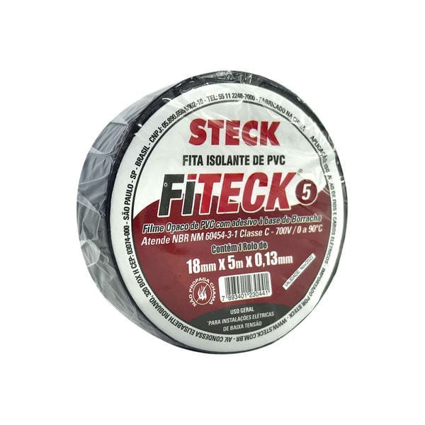 Fita Isolante Fiteck 0.13mm 700V 5 Metros Steck