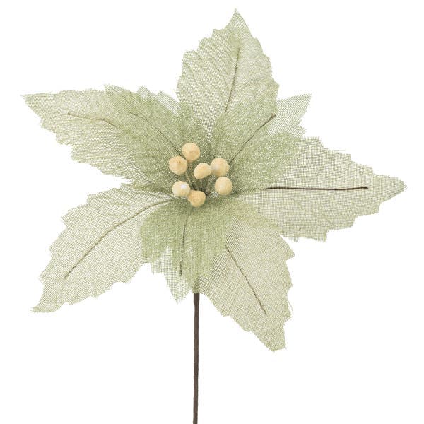 Flor Decorativa Metal e Plástico Verde 39cm Cromus