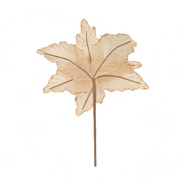 Flor Plástico e Tecido Dourado Cromus 20x20cm