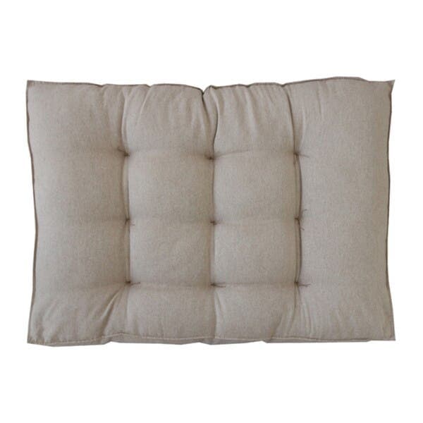 Futon Alto em Linho Bege 1,20x80x15cm Beca Decor