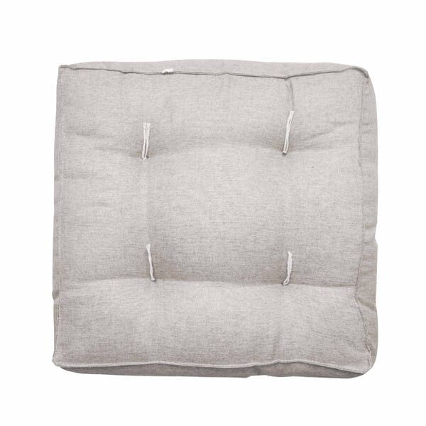 Futon Alto Linho Branco 45x45cm Artesanal Teares