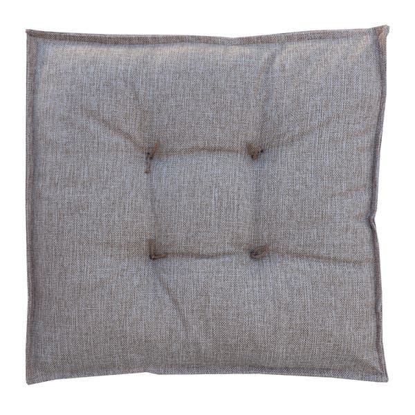 Futon Baixo 40x40cm Linho Linen Kaqui