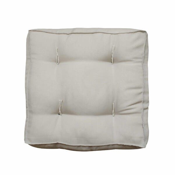 Futon Baixo Oxford Bege 40x40cm Artesanal Teares
