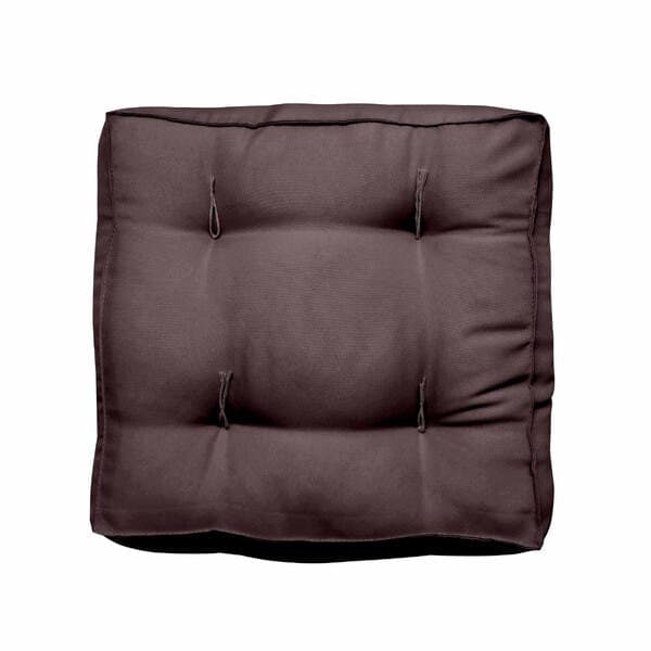 Futon Baixo Oxford Marrom 40x40cm Artesanal Teares