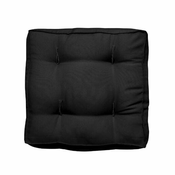 Futon Baixo Oxford Preto 40x40cm Artesanal Teares
