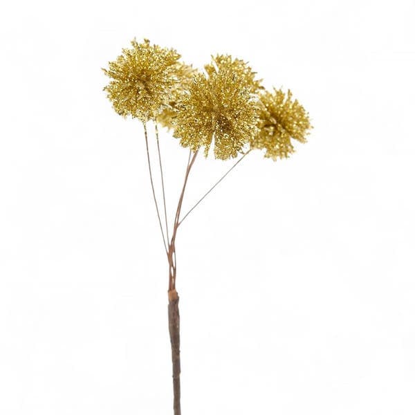 Galho Plástico e Metal Dourado Cromus 15,5x7cm