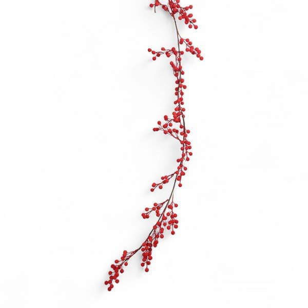 Galho Plástico e Metal Vermelho Cromus 12x120cm