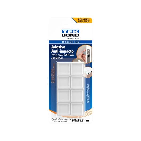 Gota Anti-Impacto Quadrado 8 peças Tekbond