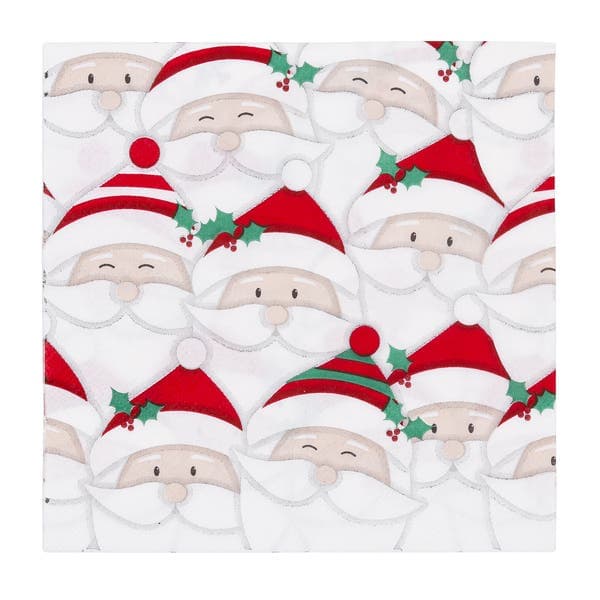 Guardanapo de Natal em Papel Rosto Noel 33cm Cromus